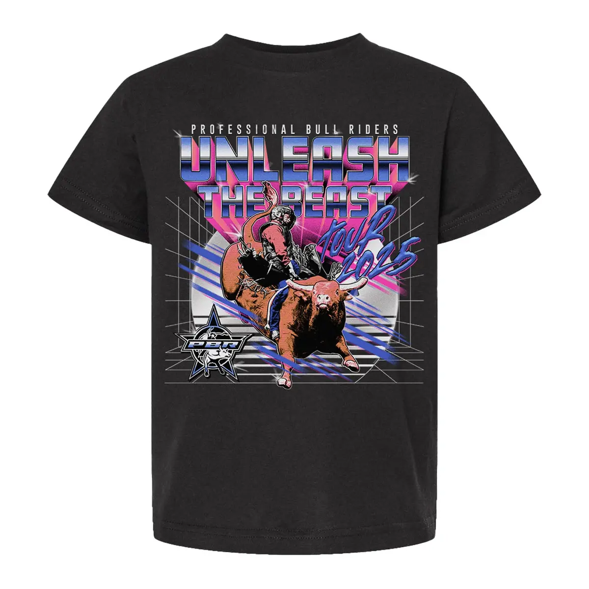Pbr Youth 2025 Unleash The Beast Routing T-Shirt - Black 1