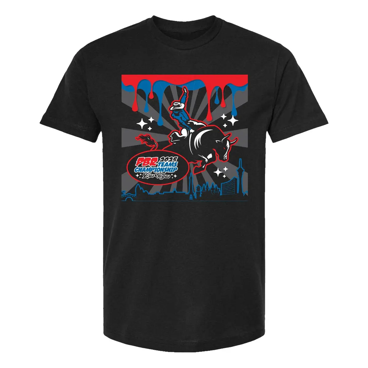 Pbr 2025 Teams Championship Drip T-Shirt - Black 1