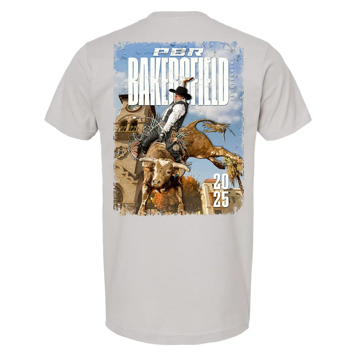 Pbr Bakersfield 2025 Velocity City T-Shirt - Grey 1