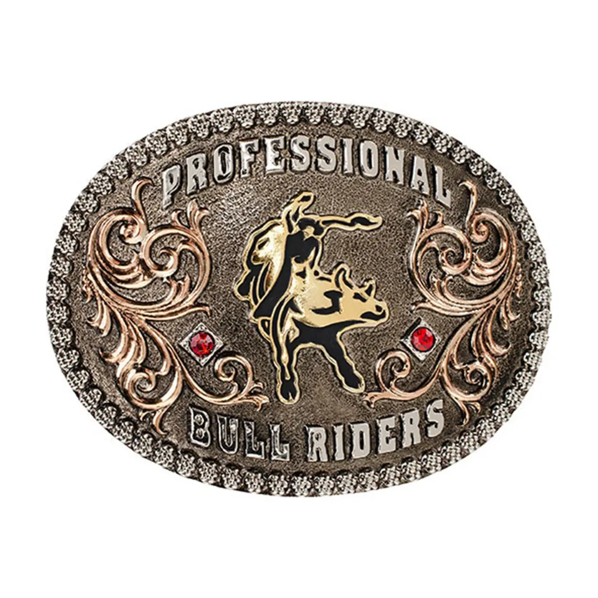 Pbr Golden Rider Icon Belt Buckle 1