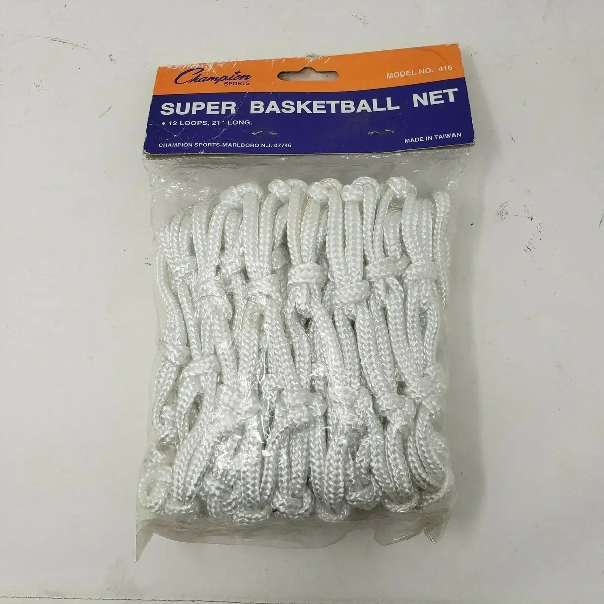 Vintage 1970S Champion Sports Super Basketball Net Retro 12 Loop 21" Nos Rare! 1