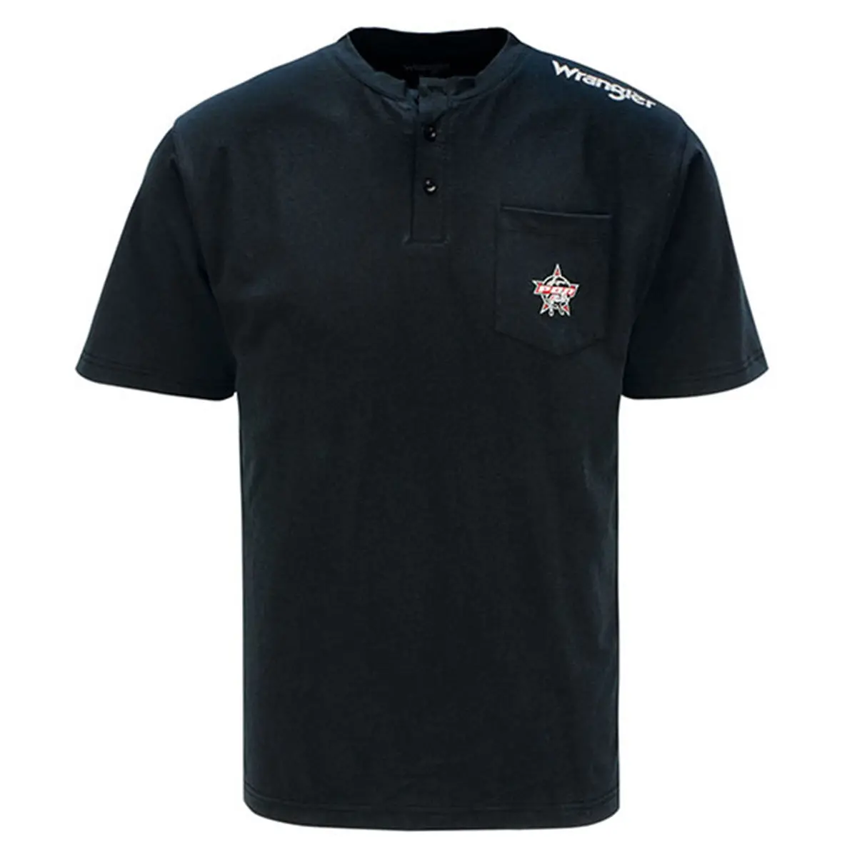 Pbr X Wrangler Henley Pocket T-Shirt - Black 1
