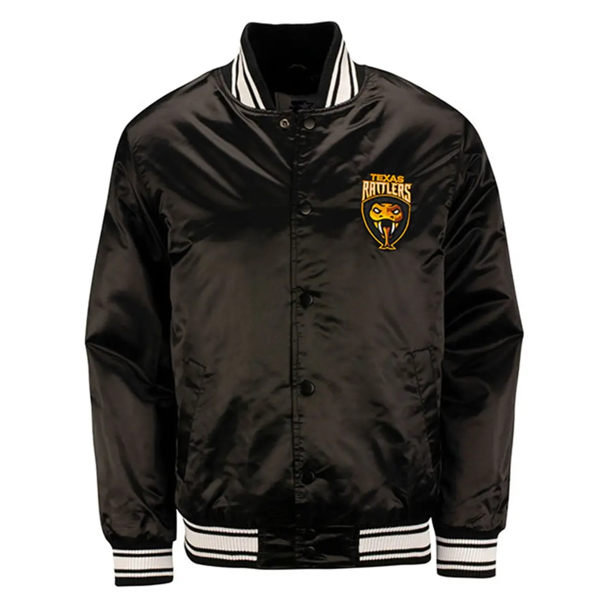 Texas Rattlers Satin Starter Jacket - Black 1