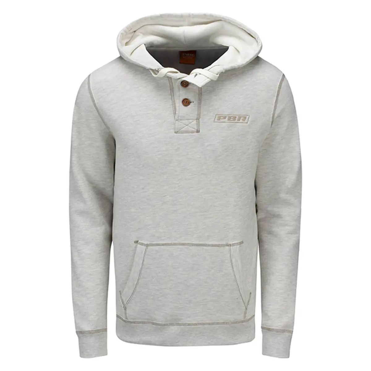 Pbr Three-Button Hoodie - Oatmeal 1
