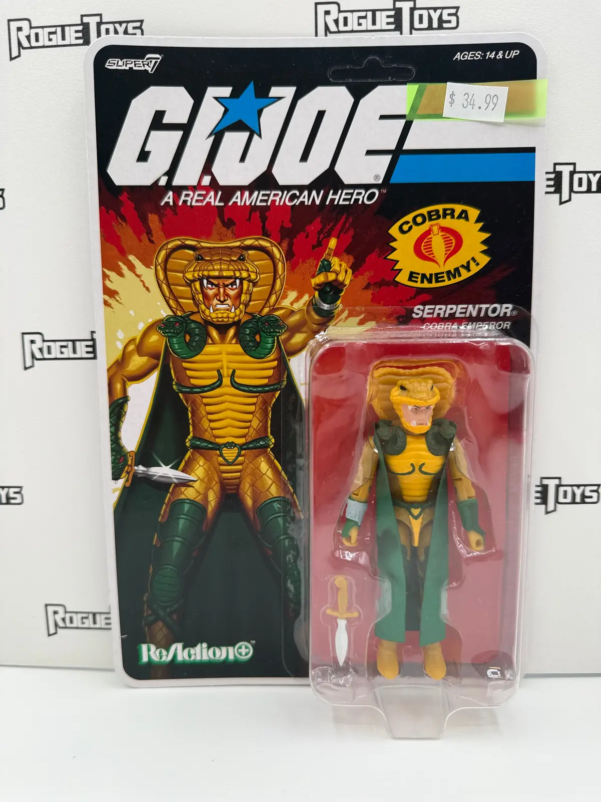 Hasbro X Super7 Reaction+ G.I. Joe A Real American Hero (Arah) Cobra Enemy! Serpentor Cobra Emperor 1