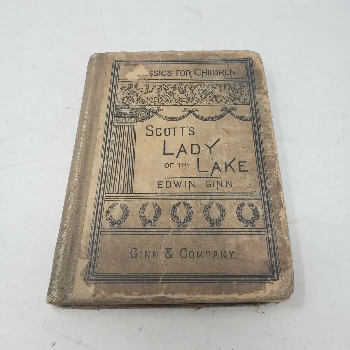 Vintage Scott's Lady Of The Lake Edwin Ginn Ginn & Company Hardcover Book 1887 1