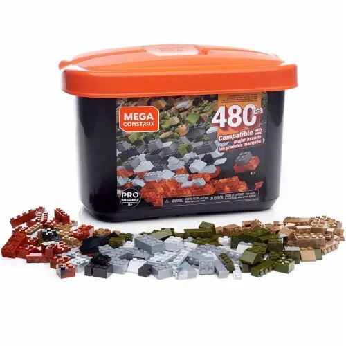 Mega Construx - Pro Builders - Builders Tub (Camo) 480 Pcs Building Toy (Gjd25) Low Stock 1