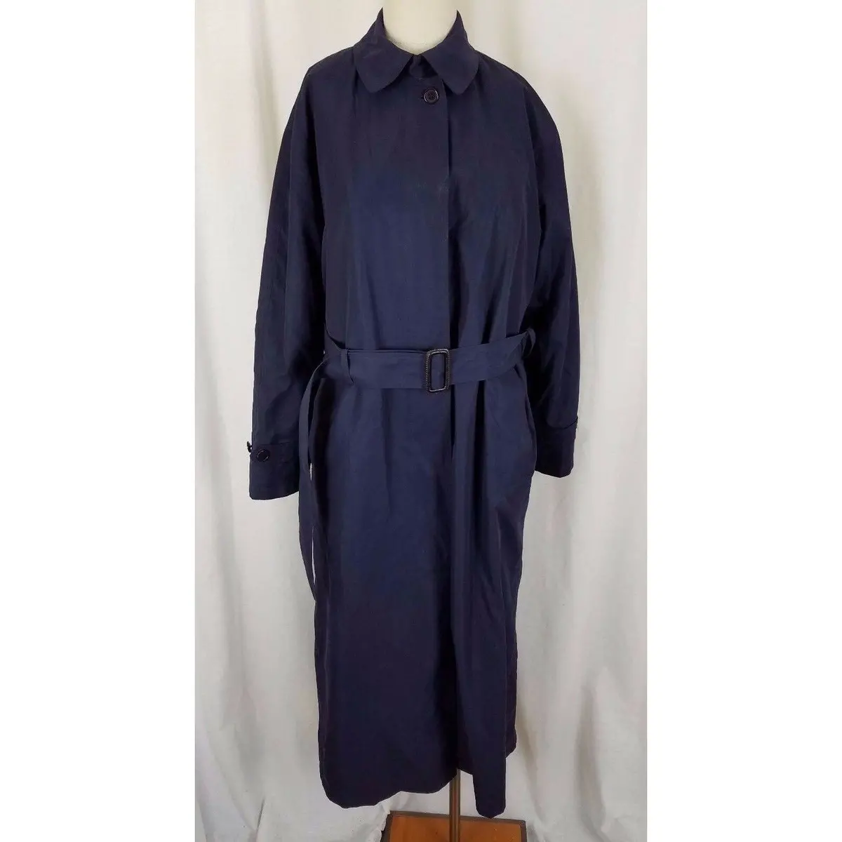 Ll Bean Trench Coat Placket Front Belted Rain All Weather Insulated Womens S Usa 1