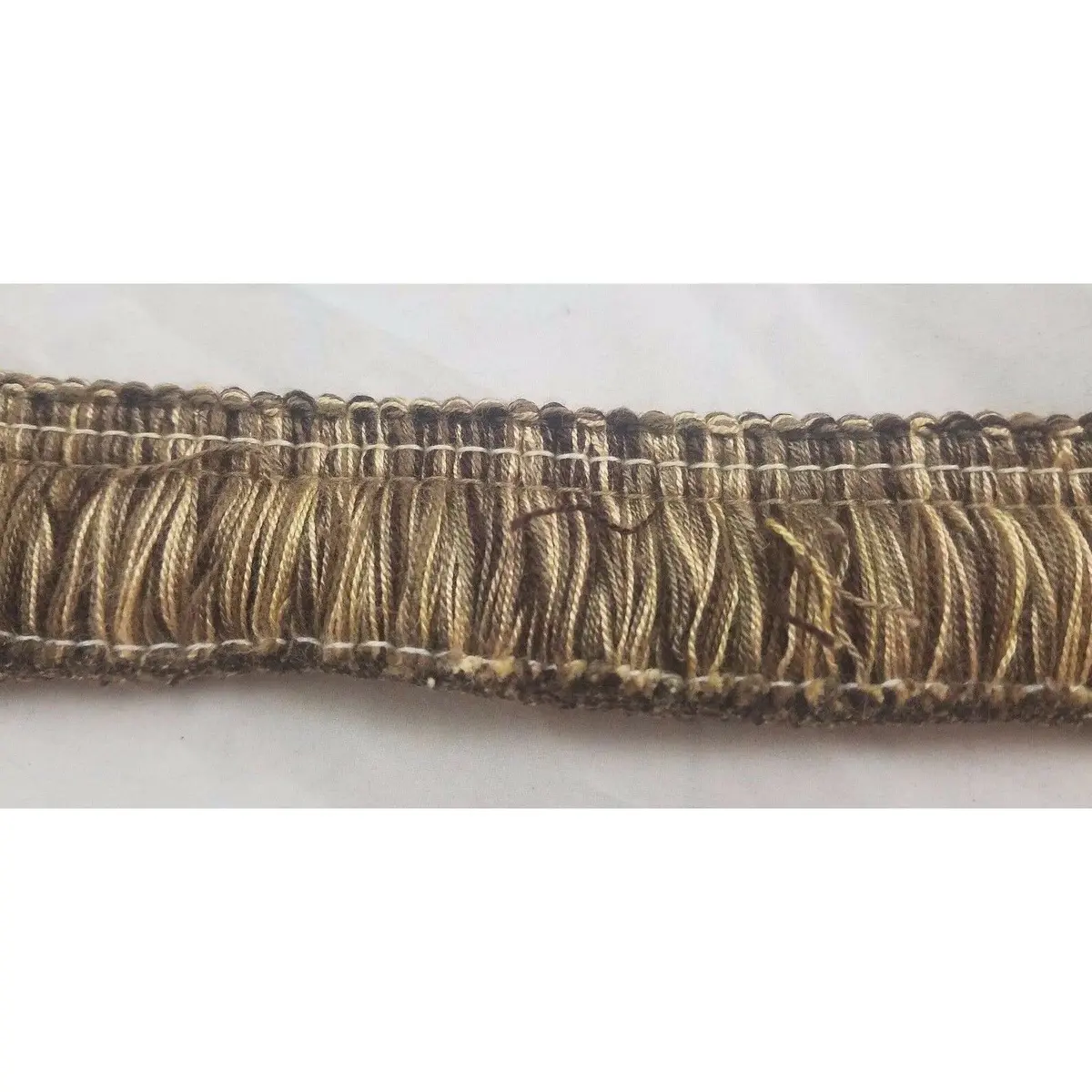 Chenille Brush Fringe Sewing Trim Notions 1.5 Inches Wide X 3+ Yards Beige Brown 1