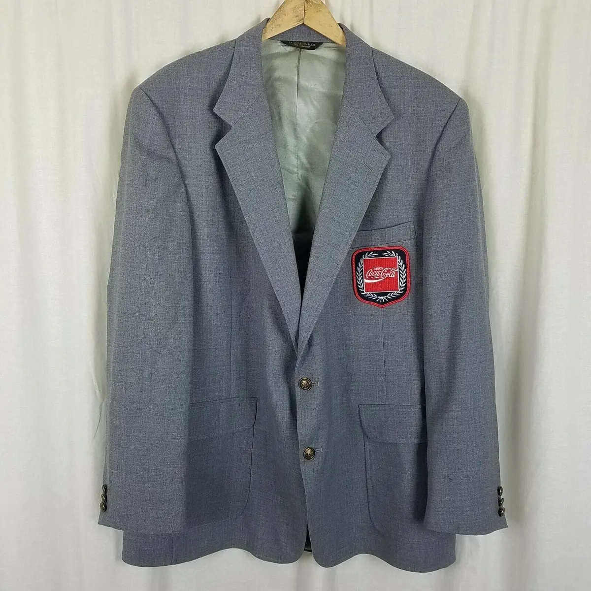 Vintage Coca Cola Rmc Executive Wear Uniform Blazer Jacket Sportcoat 46L Usa 1