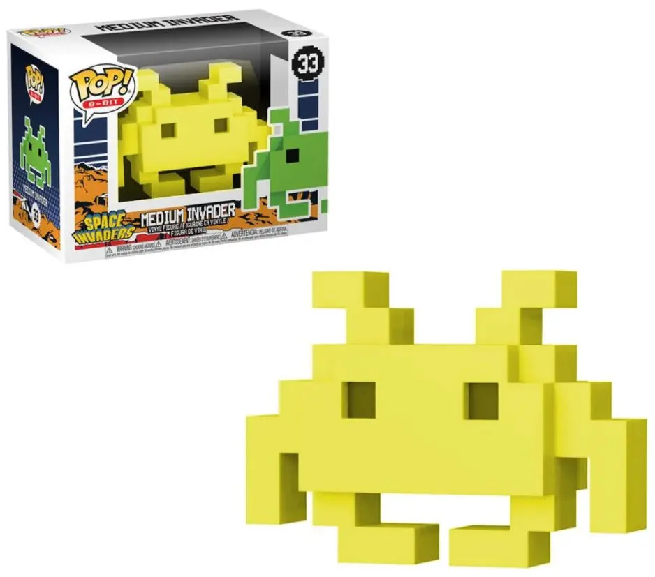 Funko Pop! 8-Bit - Space Invaders #33 - Medium Invader (Yellow) Vinyl Figure 1