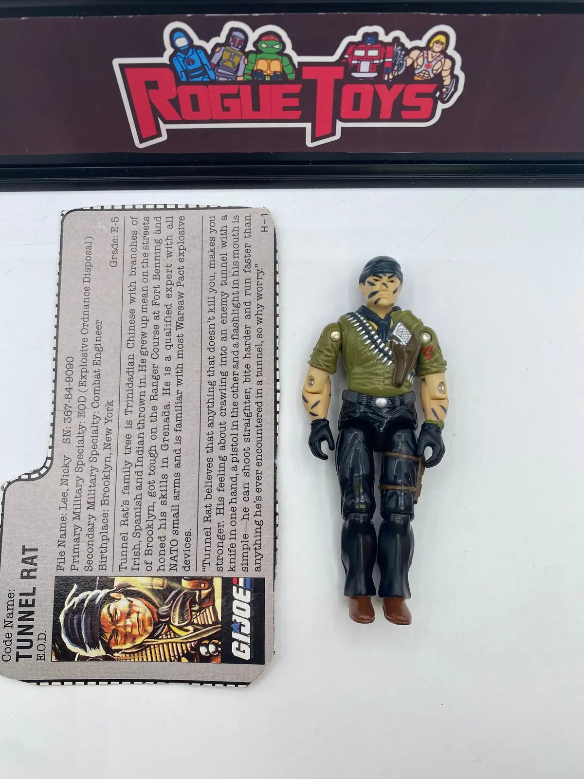 Hasbro 1987 Gi Joe Tunnel Rat (W/ File Card) 1