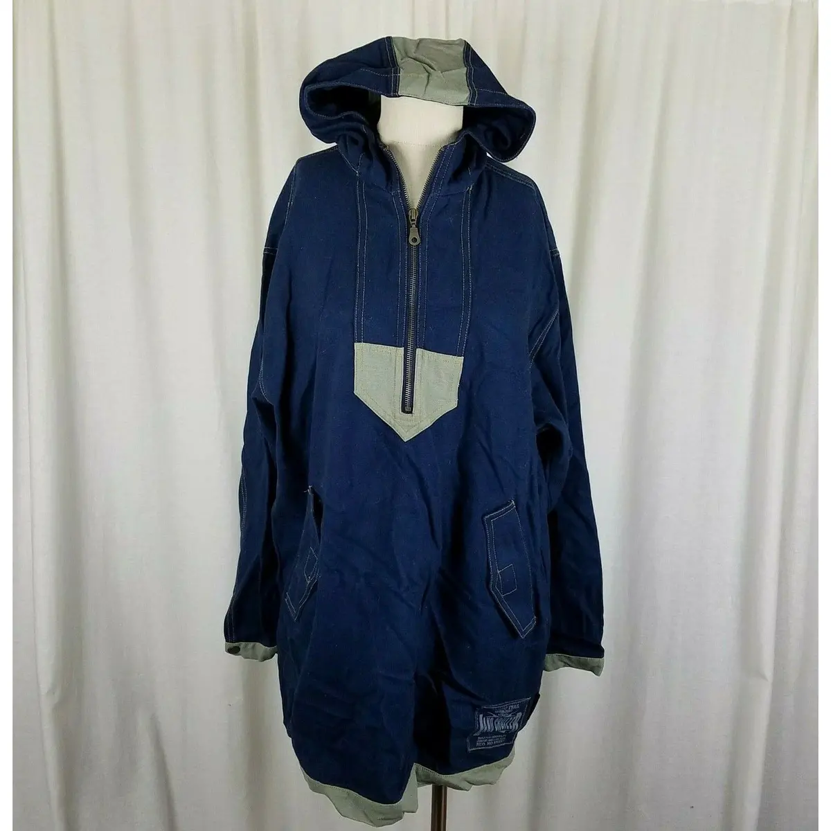 Pacific Trail Land Cruizer Hooded Pullover Cotton Canvas Jacket Womens Xl Navy 1
