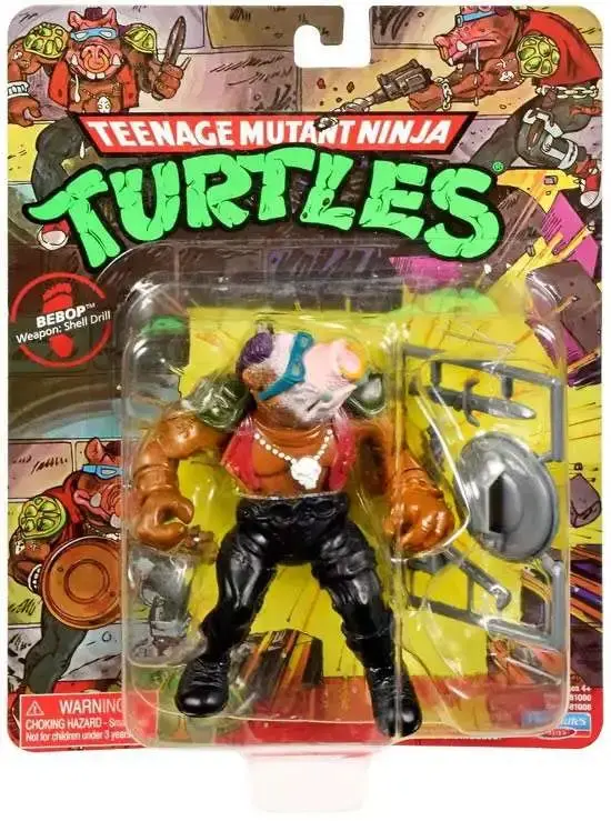 Playmates - Teenage Mutant Ninja Turtles: Classic - Bebop (Weapon: Shell Drill) Action Figure 81008 Low Stock 1