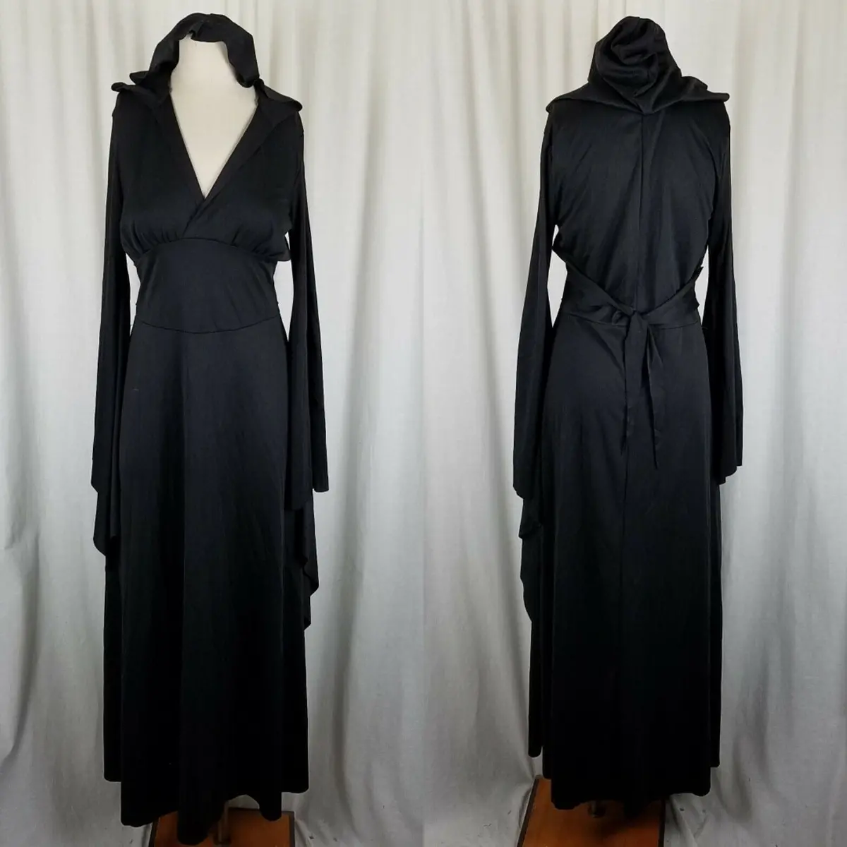 Disguise Limit Black Hooded Steampunk Ball Gown Dress Womens 6 Medieval Gothic 1