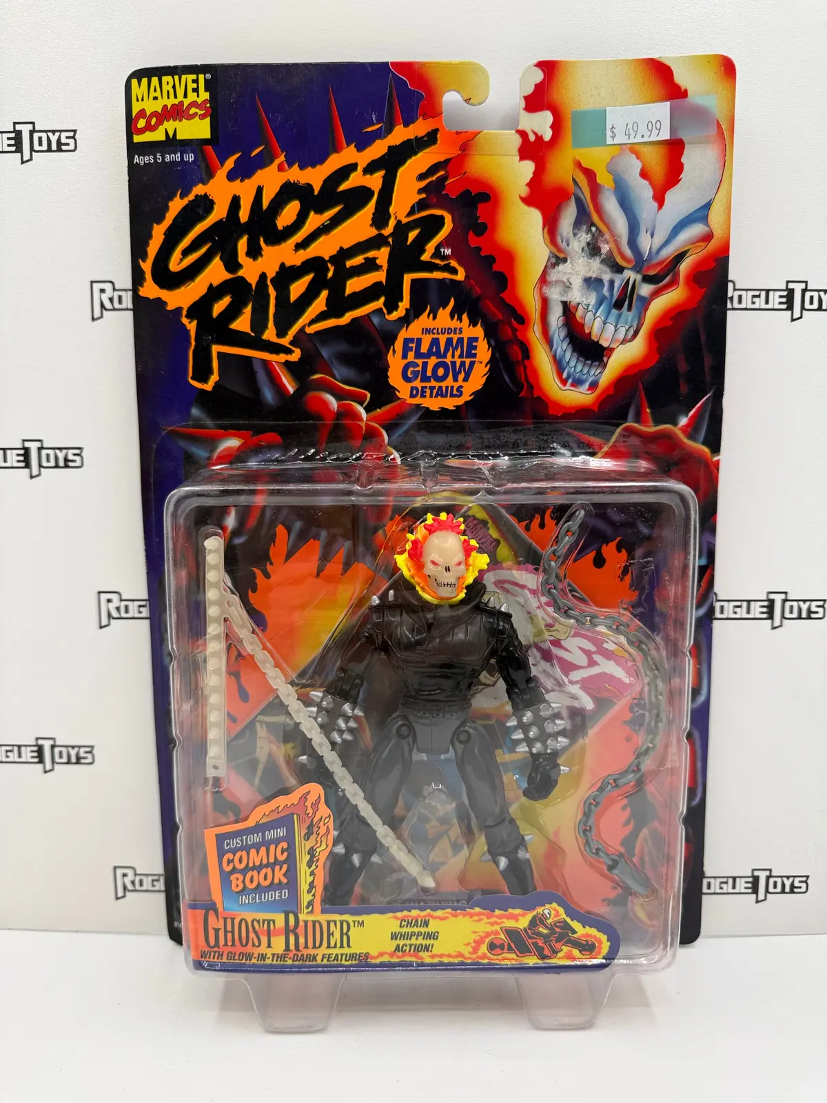 Toybiz Marvel Comics Ghost Rider W/ Custom Mini Comic Book 1