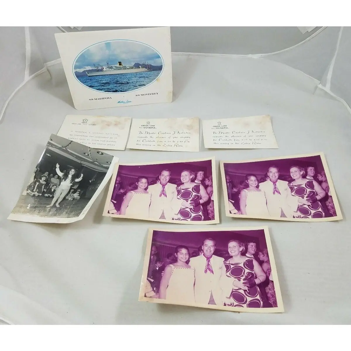Cruiseline Memorabilia Greek Line Olympia Ss Lurline Matson Lines Photos Invite 1