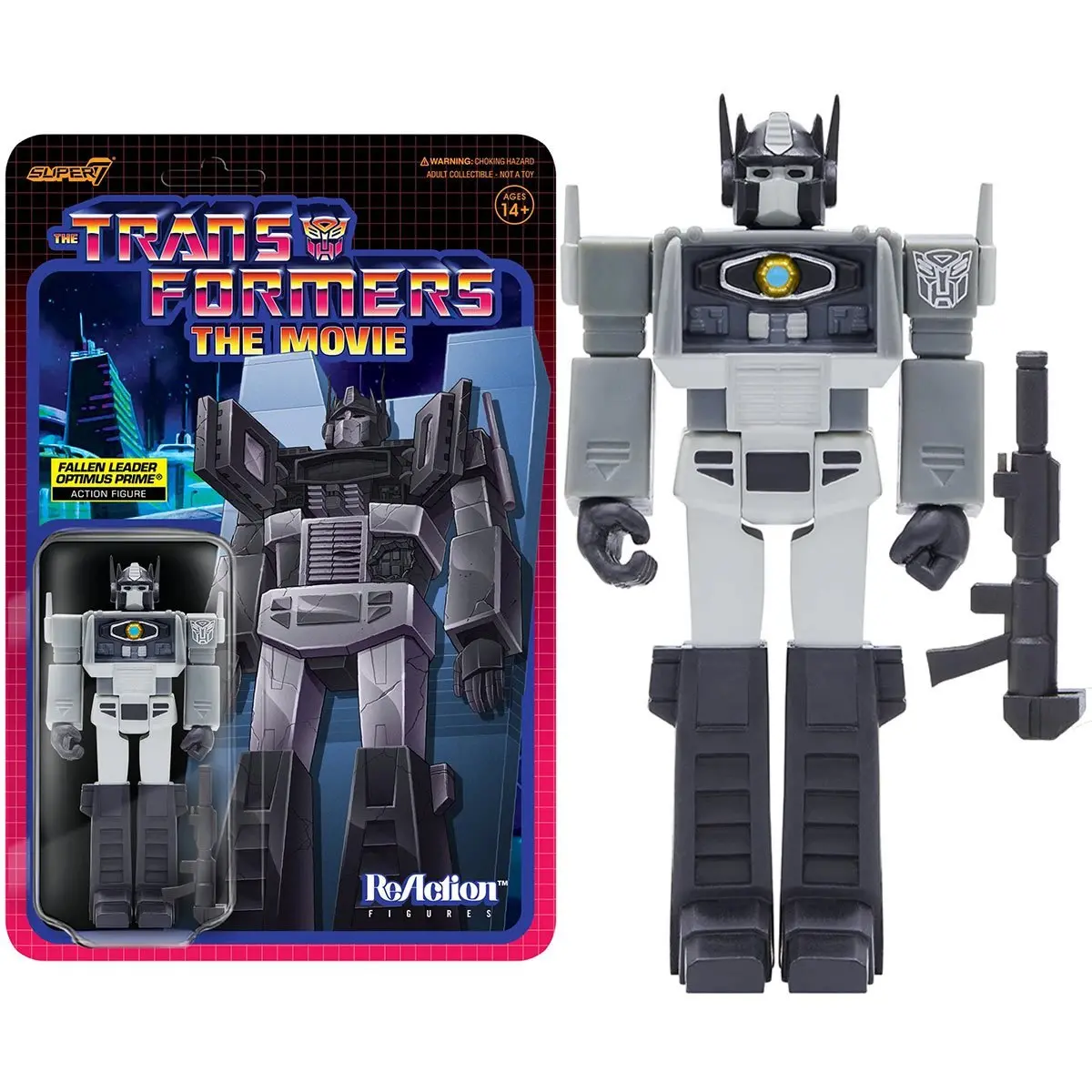 Super7 Reaction Figures - Transformers - Fallen Leader (Dead) Optimus Prime, Open Chest Action Figure (80953) Low Stock 1