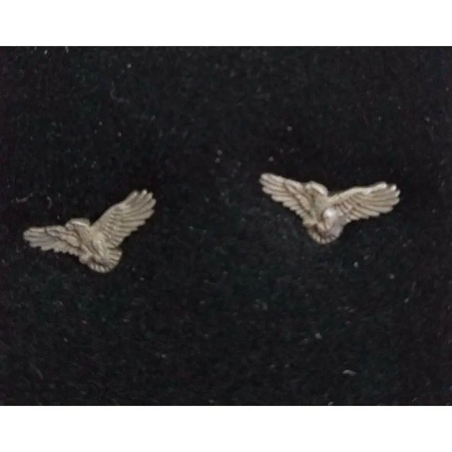 Eagles Birds Stud Earrings Pewter Made In The Usa Silver Metal Maine Wildlife 1