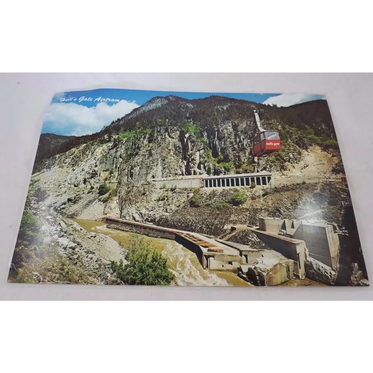 Vintage 70S Scenic Laminated Photos Placemat Travel Souvenir Hell's Gate Canada 1