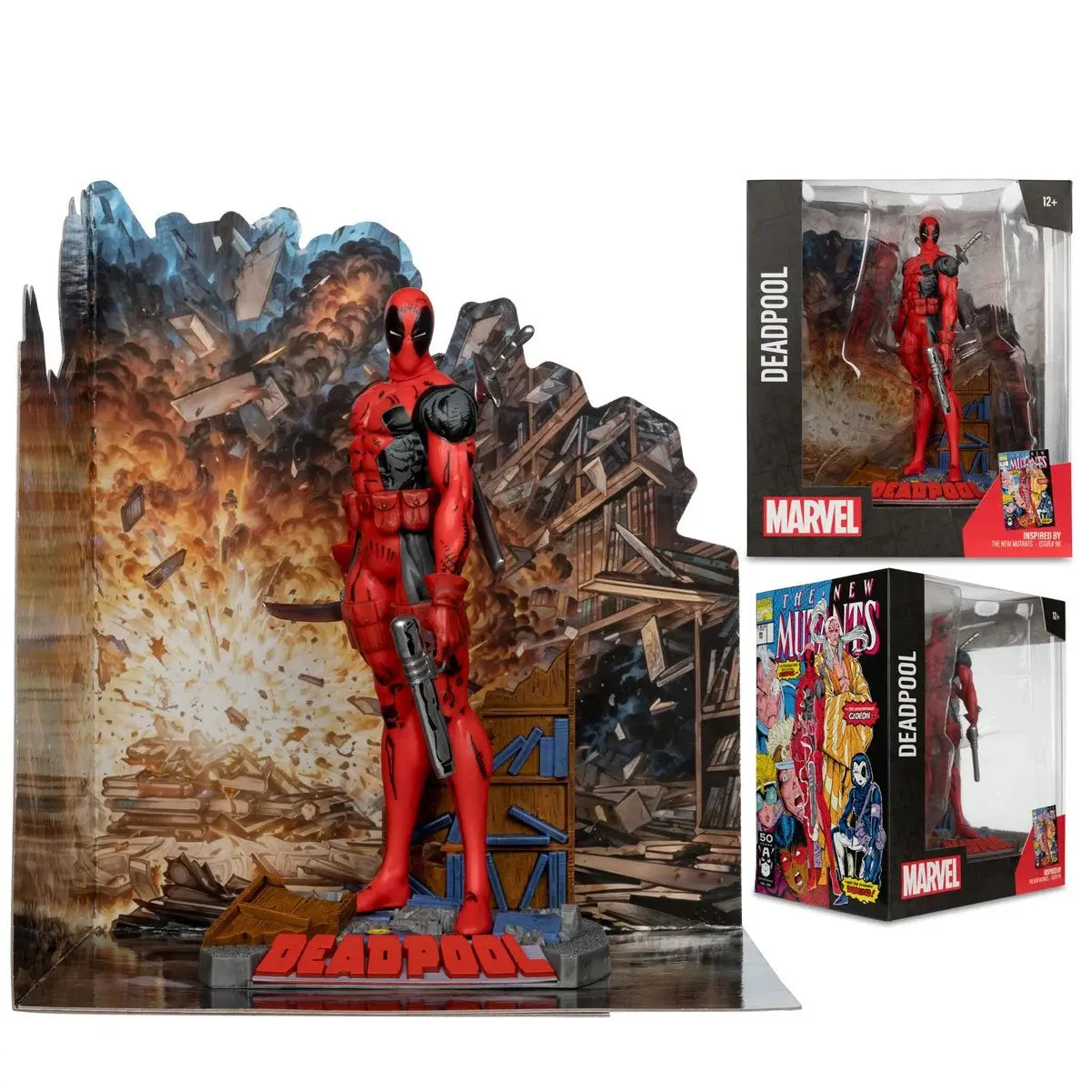 Mcfarlane - Marvel Collection - Deadpool (New Mutants #98) Posed Figure With Scene (14766) 1