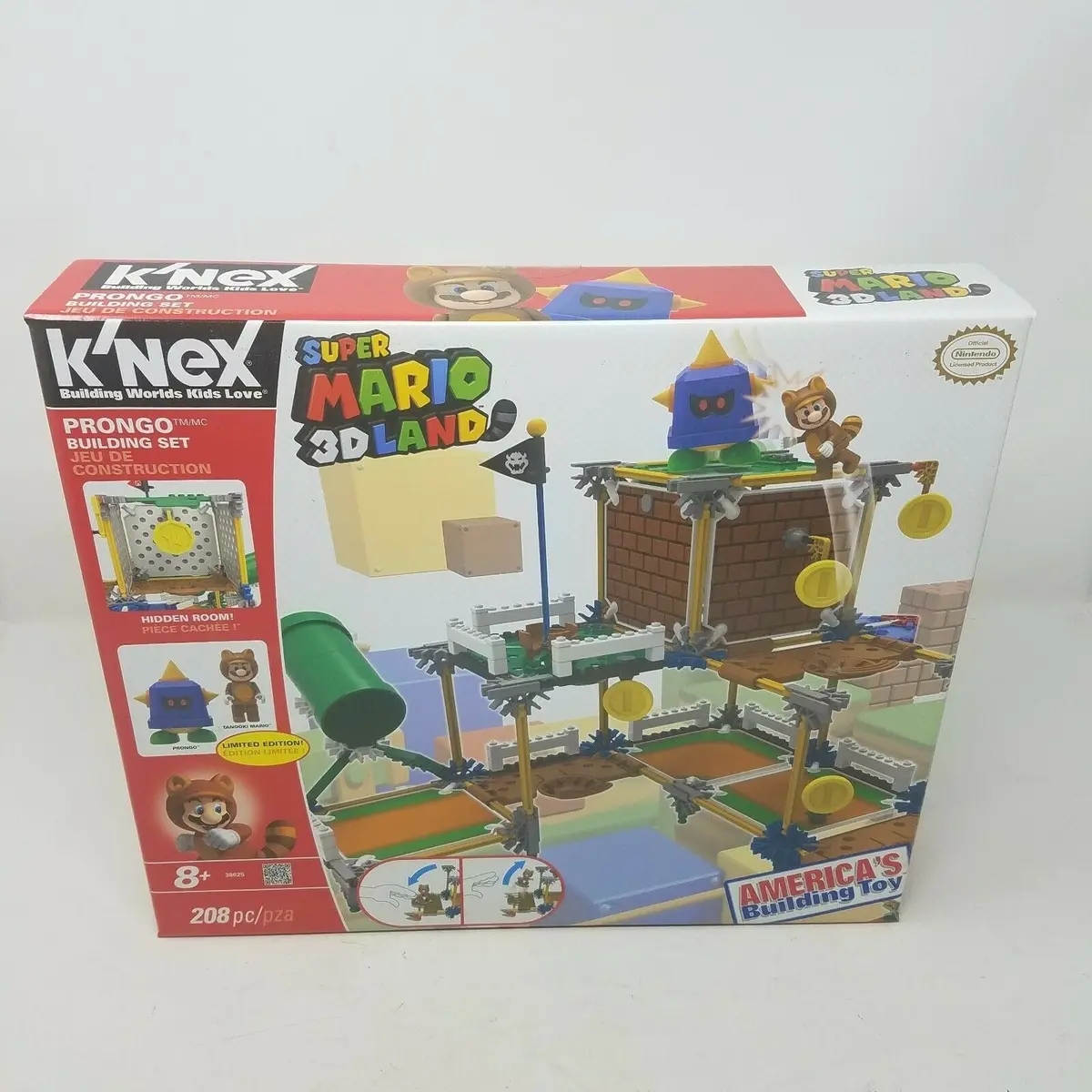 K'nex Super Mario 3D Land Prongo Tanooki 38625 Nintendo Building Set Limited Ed 1
