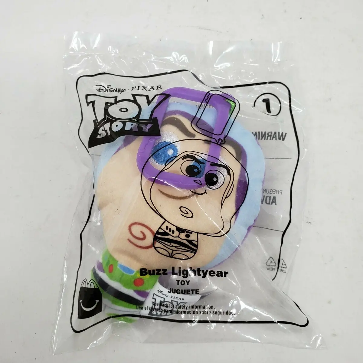 2020 Mcdonald’S Happy Meal Disney Pixar Buzz Lightyear Toy Story #1 Plush Key 1