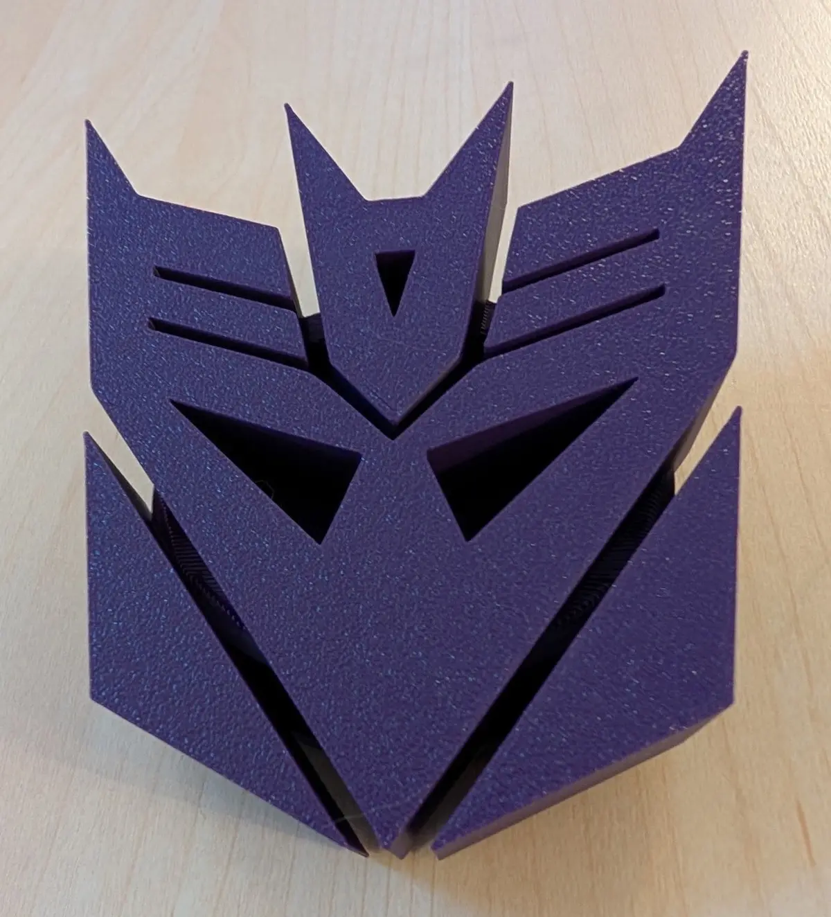 Transformers - G1 - Decepticon (Purple) Logo - Desk Paper Weight/Novelty Pop Art (13 X 11 X 6 Cm) 1