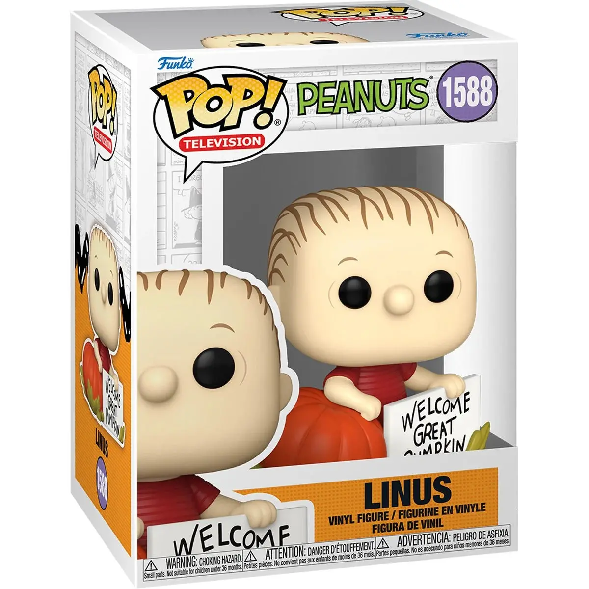 Funko Pop Television Peanuts 1588 - Linus (It's The Great Pumpkin, Charlie Brown) Vinyl Figure 81368 1