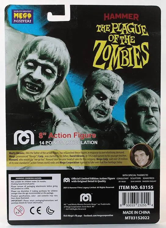 Mego: Horror - World'S Greatest Monsters! - Hammer: The Plague Of The Zombies 8-Inch Action Figure (63155) Last One! 2