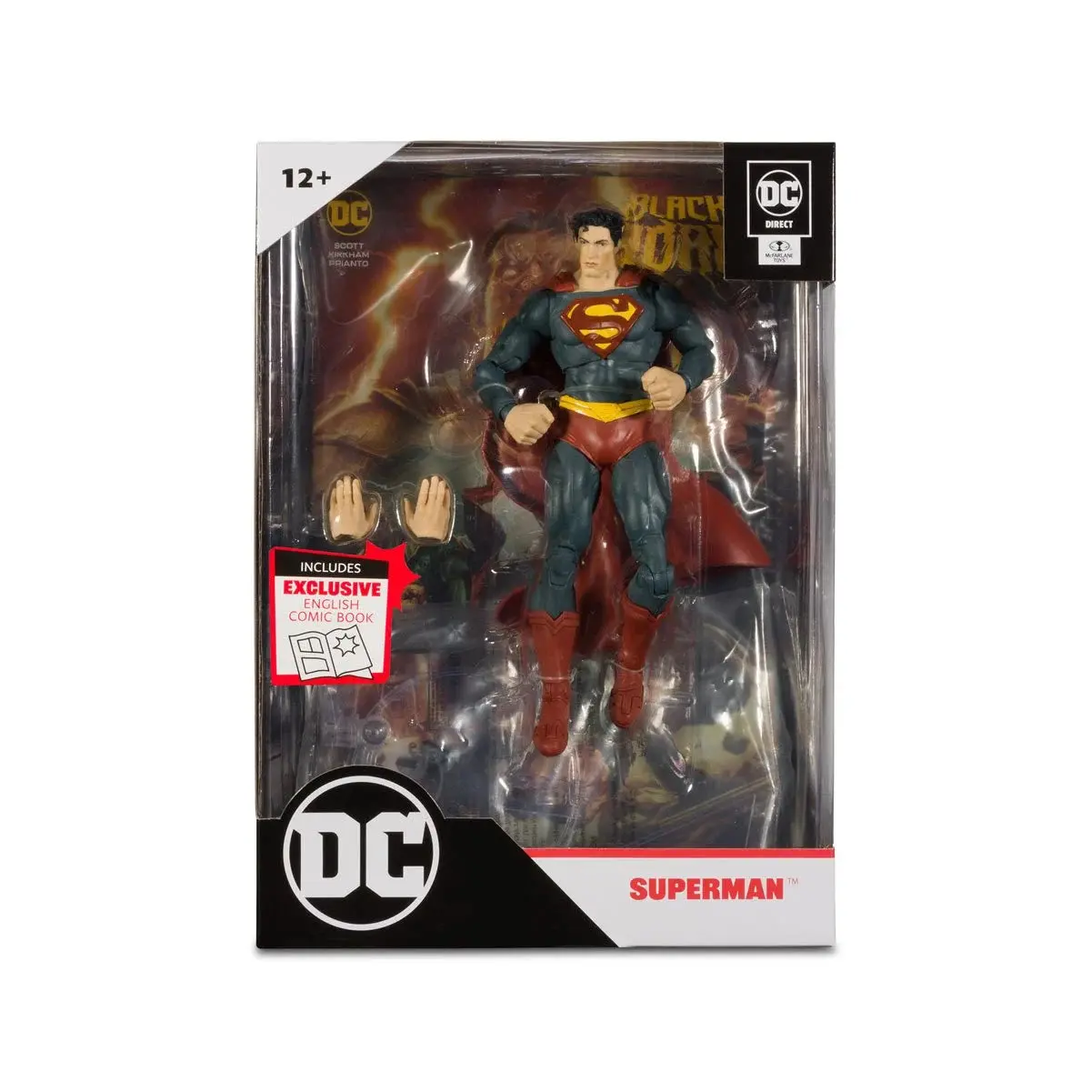 Dc Direct (Mcfarlane Toys) Page Punchers Superman Action Figure With Black Adam Comic Book Low Stock 1
