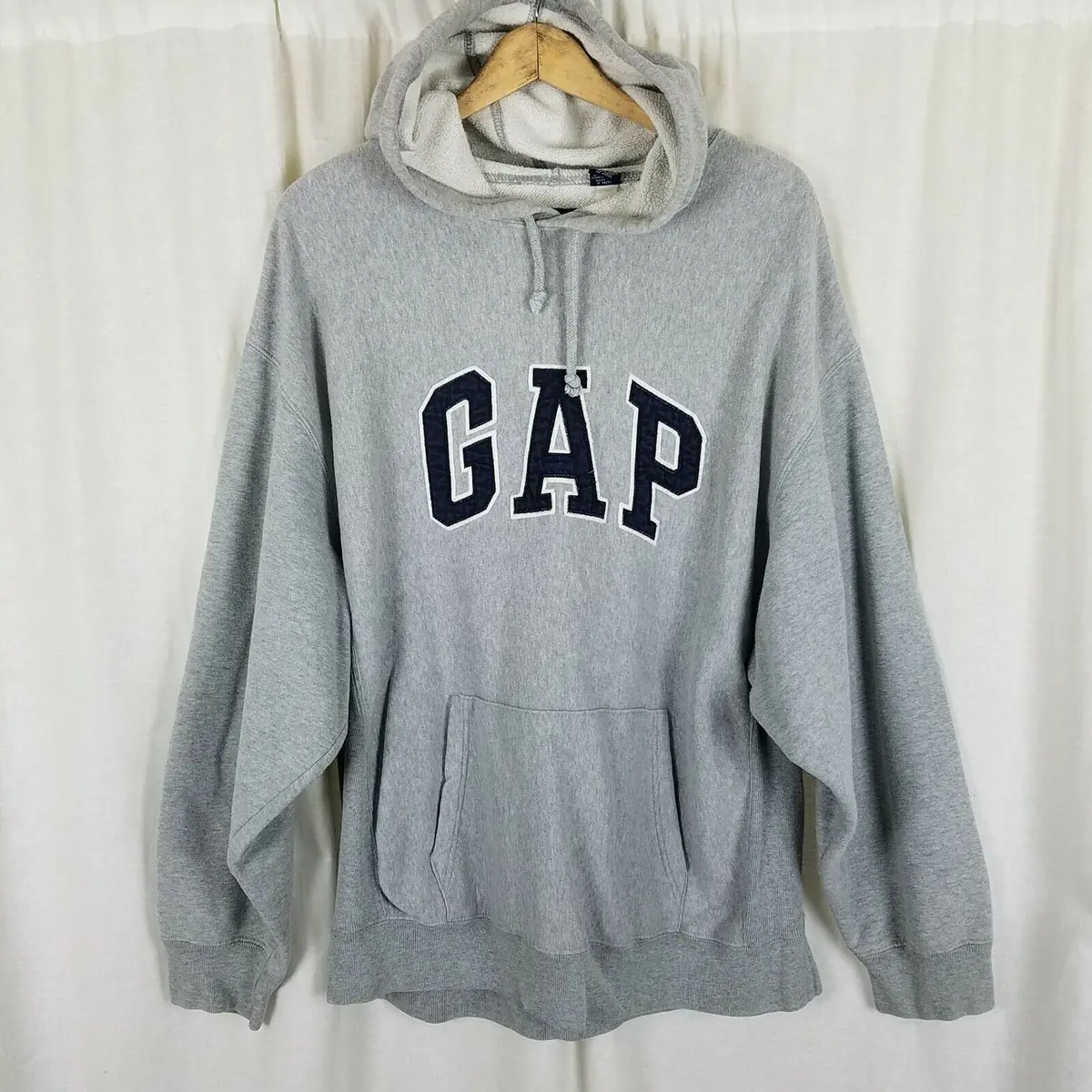 Vintage 90’S Gap Spell Out Hoodie Kanye Yeezy Pullover Sweatshirt Mens L Korea 1