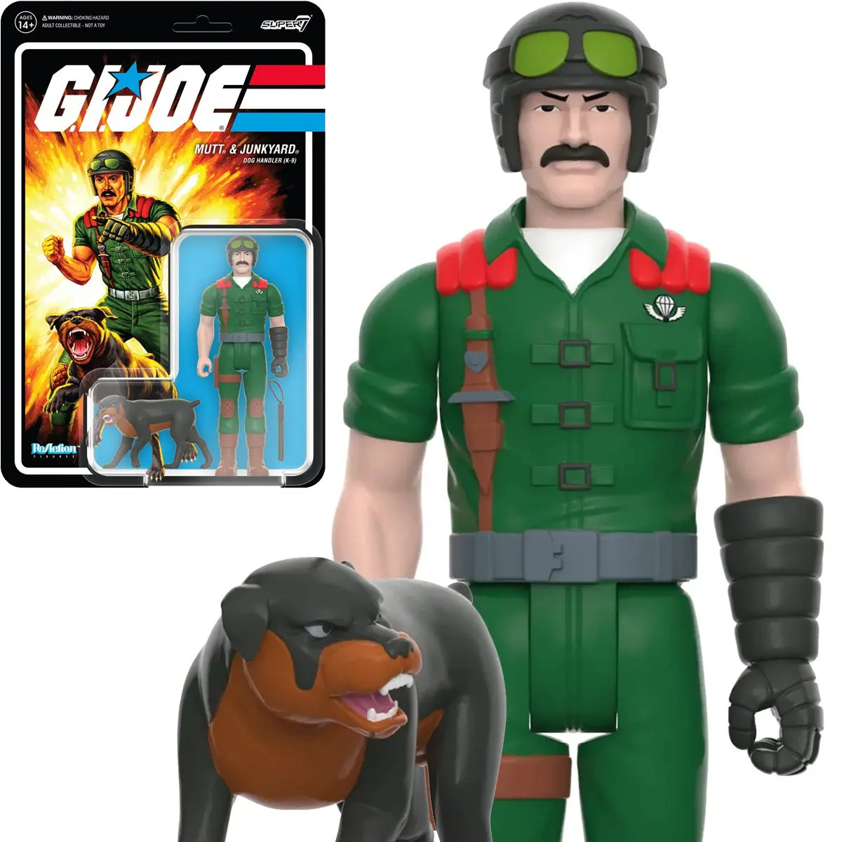 Super7 Reaction Figures - G.I. Joe: Wave 5 - Mutt (Dog Handler) & Junkyard (K-9) Action Figures 82312 Low Stock 1