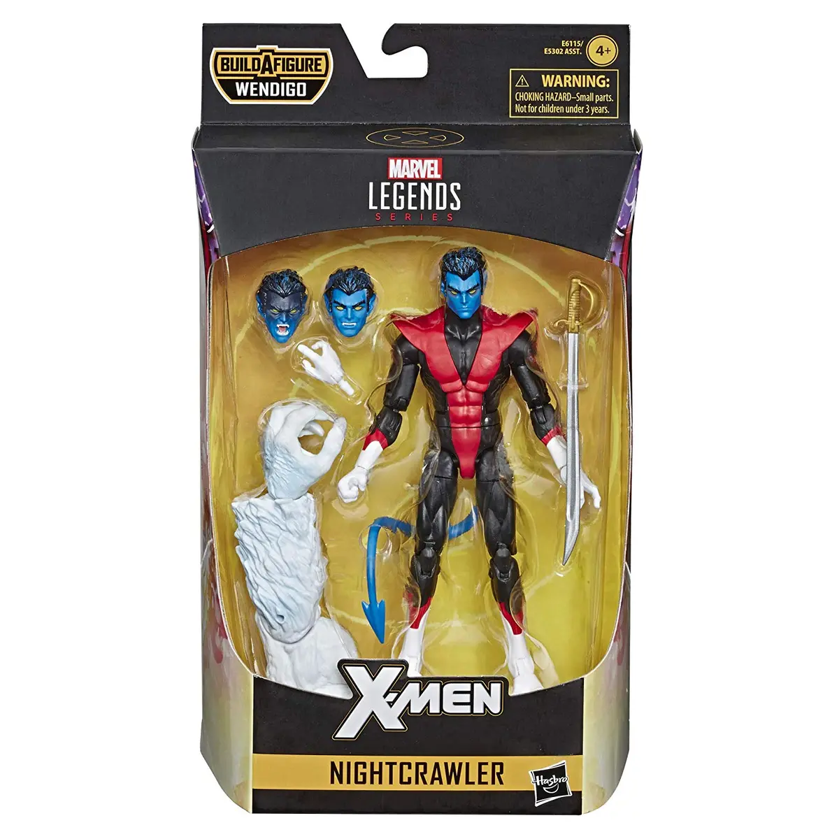 Marvel Legends - X-Men - Wendigo Baf - Nightcrawler 6-Inch Action Figure (E6115) 1