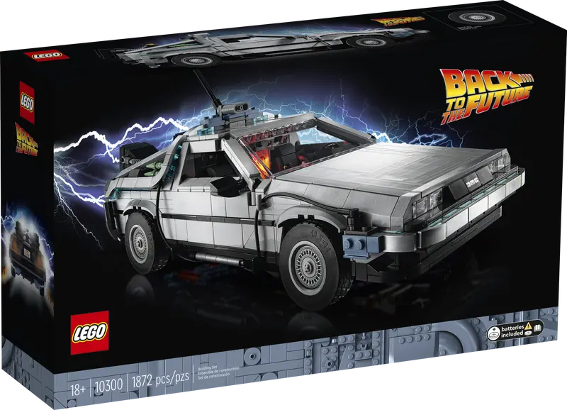 Lego Icons - Back To The Future - Dmc Delorean Time Machine (3 Versions) Building Toy Set (10300) Low Stock 1