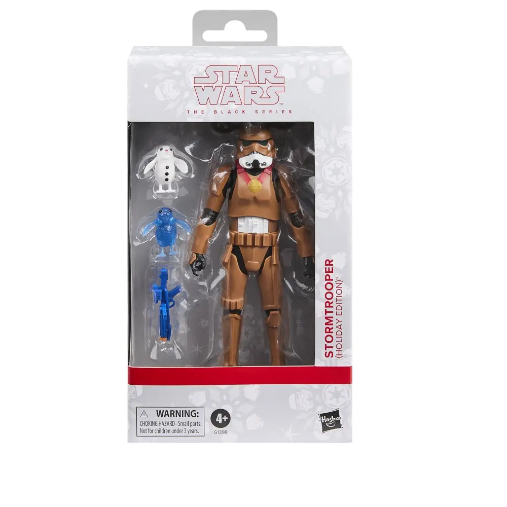 Star Wars Black Series - Stormtrooper (Holiday Edition) Action Figure & 2 Porg Micro Figures (G1398) Low Stock 1