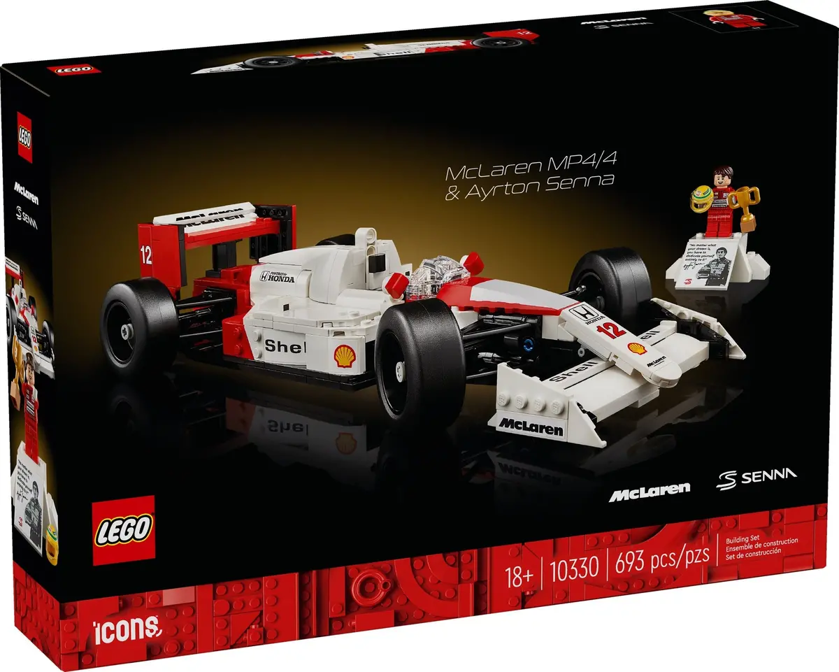 Lego Icons - Mclaren Mp4/4 Race Car Building Set & Ayrton Senna Minifigure (10330) Low Stock 1