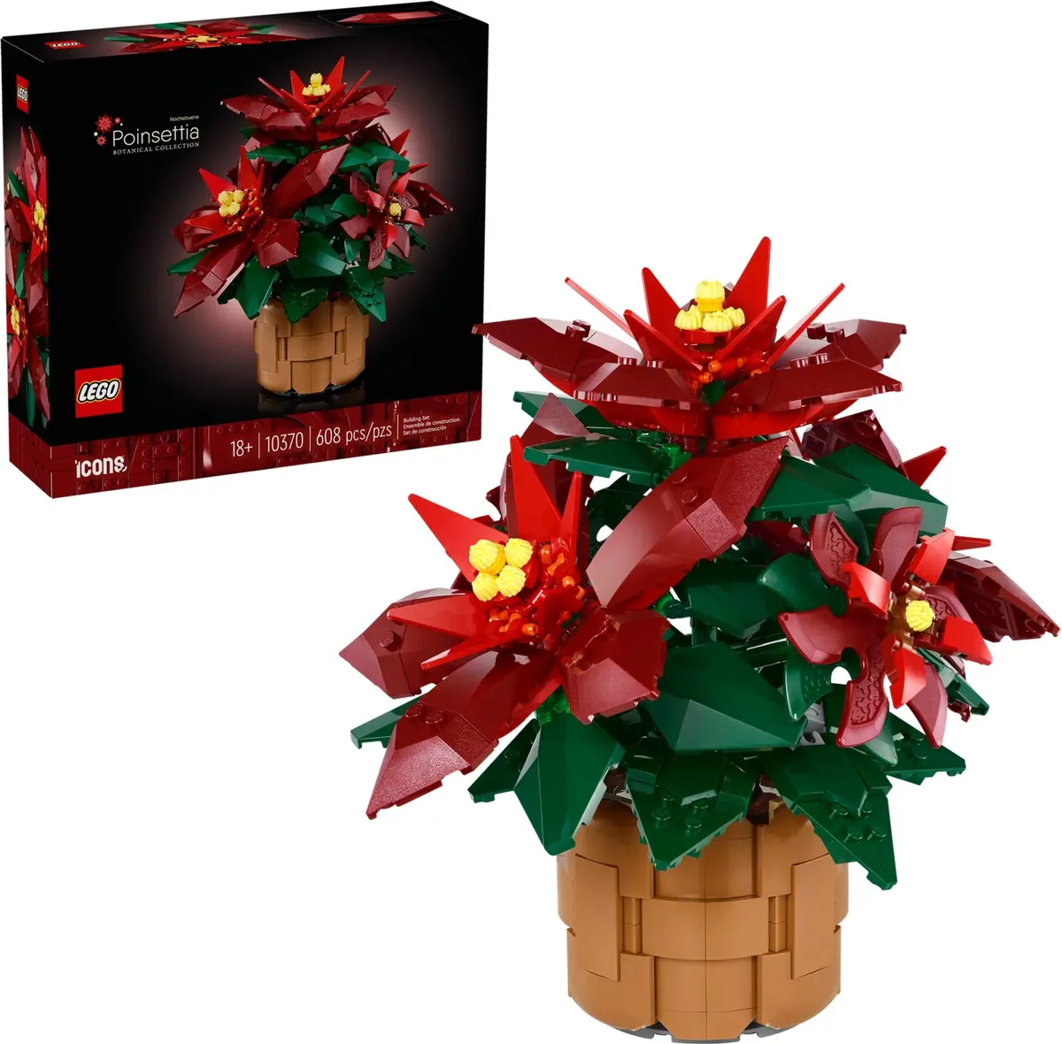Lego Icons - Botanical Collection - (Grande Italia) Nochebuena Poinsettia Plant Building Set (10370) Low Stock 1