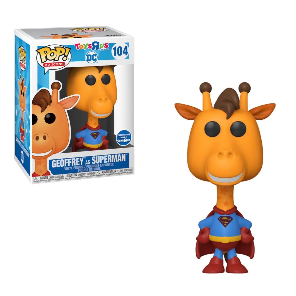 Funko Pop! Ad Icons - Toys R Us Canada #104 - Geoffrey As Superman Vinyl Figure 1
