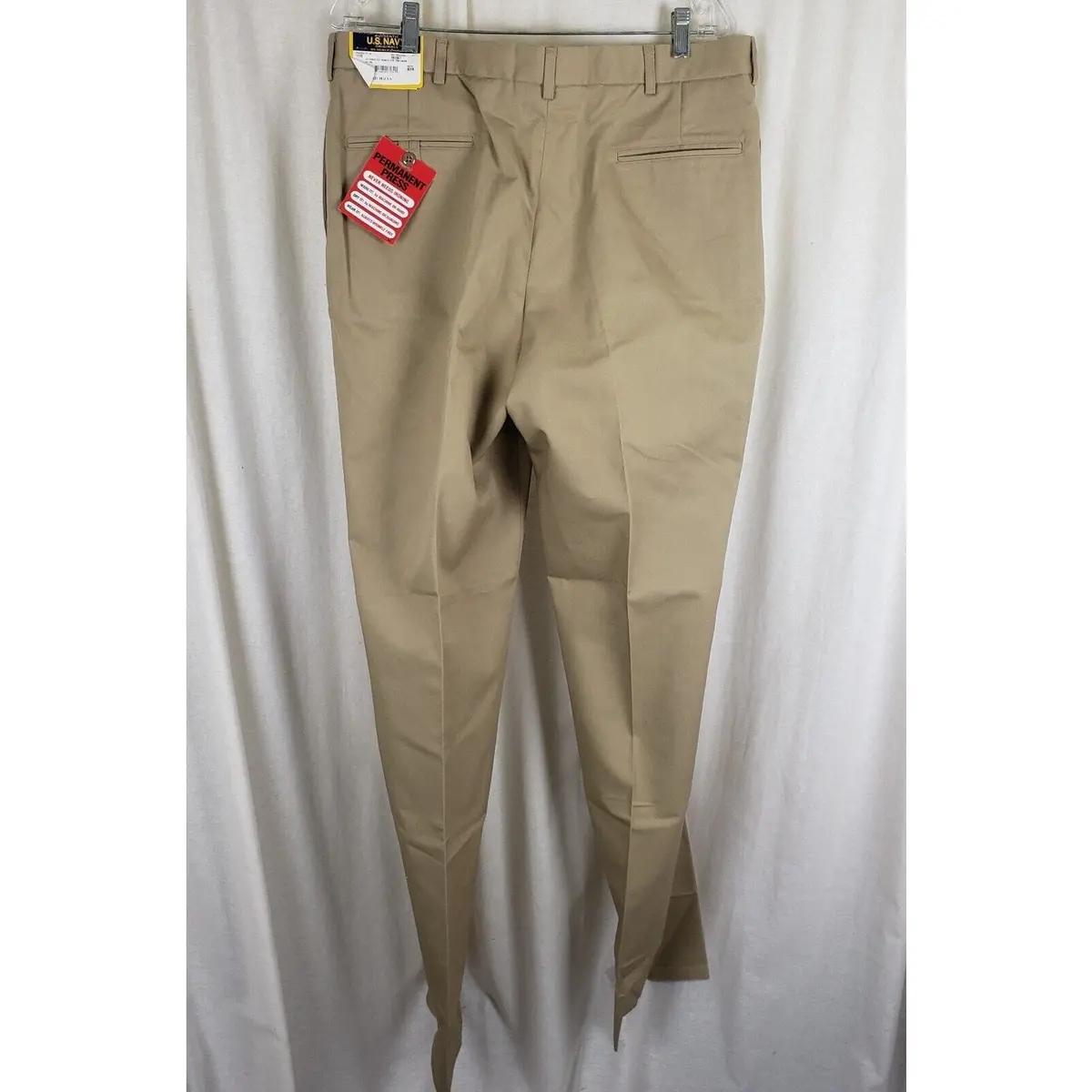 Us Navy Creighton Military Uniform Khaki Pants Trousers Mens 38R Unfinished 80S 1