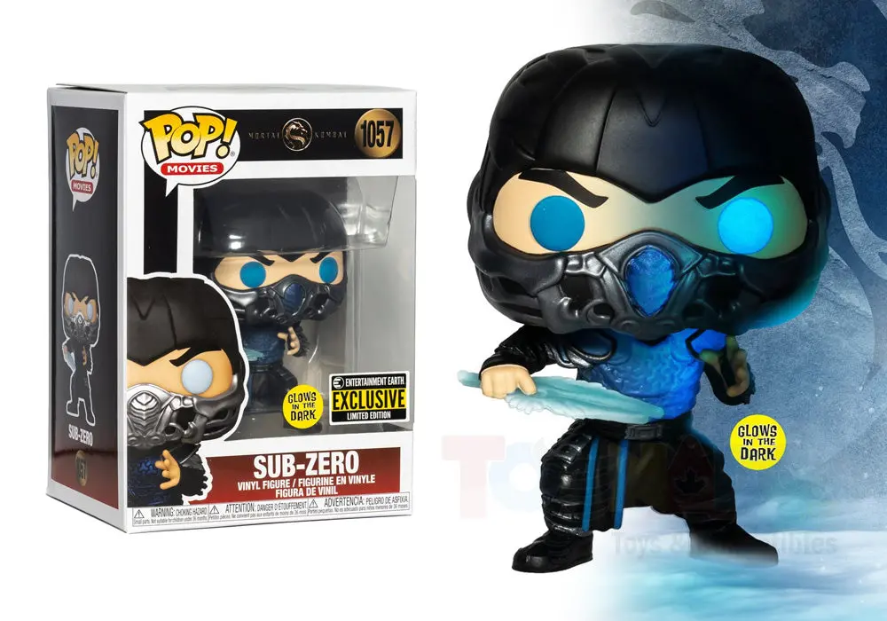 Funko Pop! Movies #1057 Mortal Kombat: Sub-Zero (Glows In The Dark) Ee Exclusive Vinyl Figure 55647 1