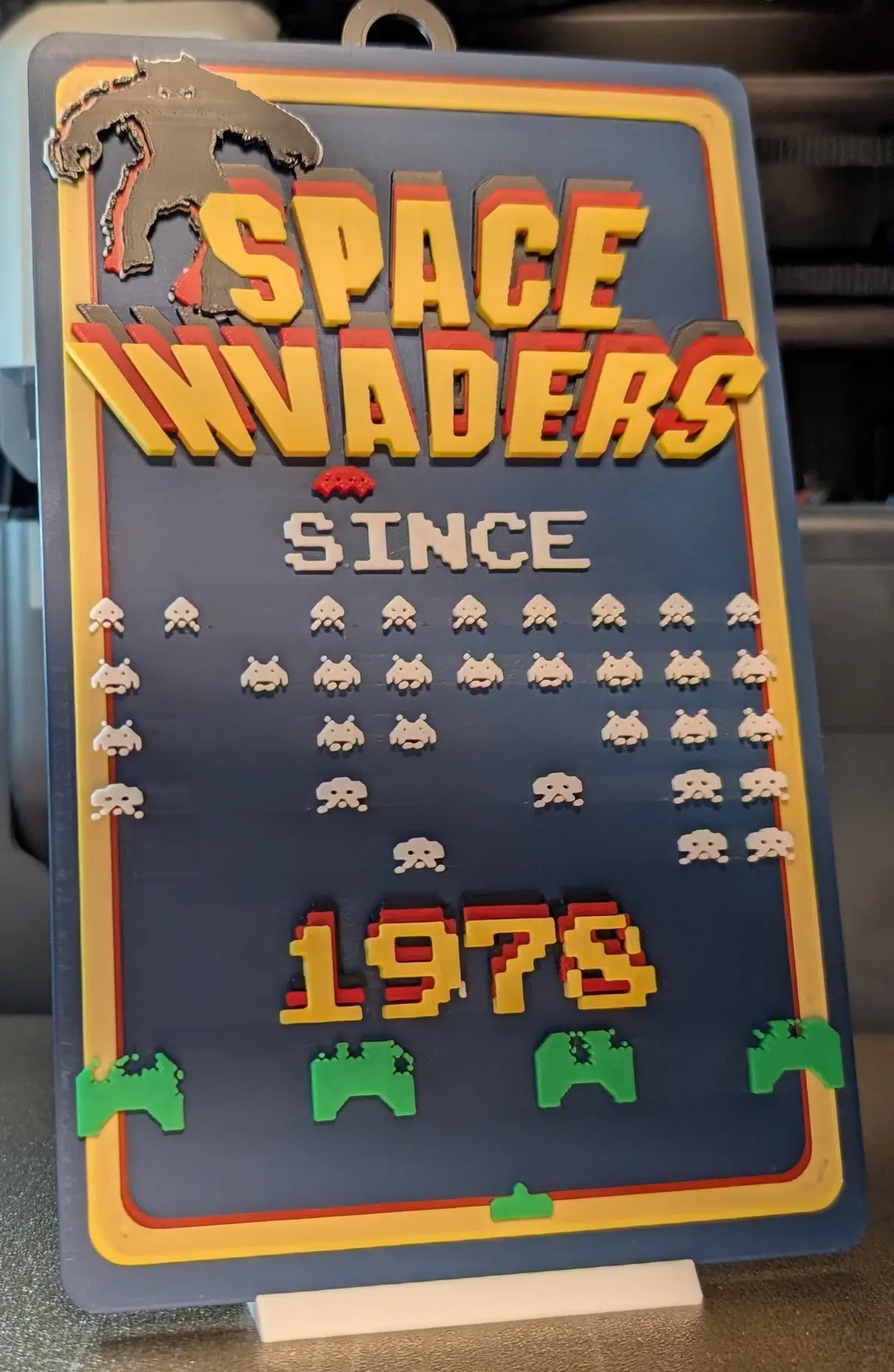 Signs Of The Times - Retro Video Game Poster Recreation: Space Invaders Since 1982 9 X 5.3-Inch Sign 1