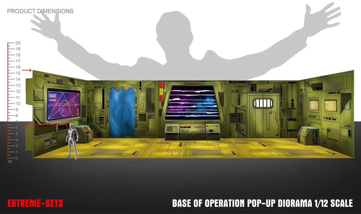 Extreme-Sets Base Of Operation Pop-Up Diorama 1:12 (For 6-7 Inch Scale Action Figures) Playset (Exs0036) Last One! 1