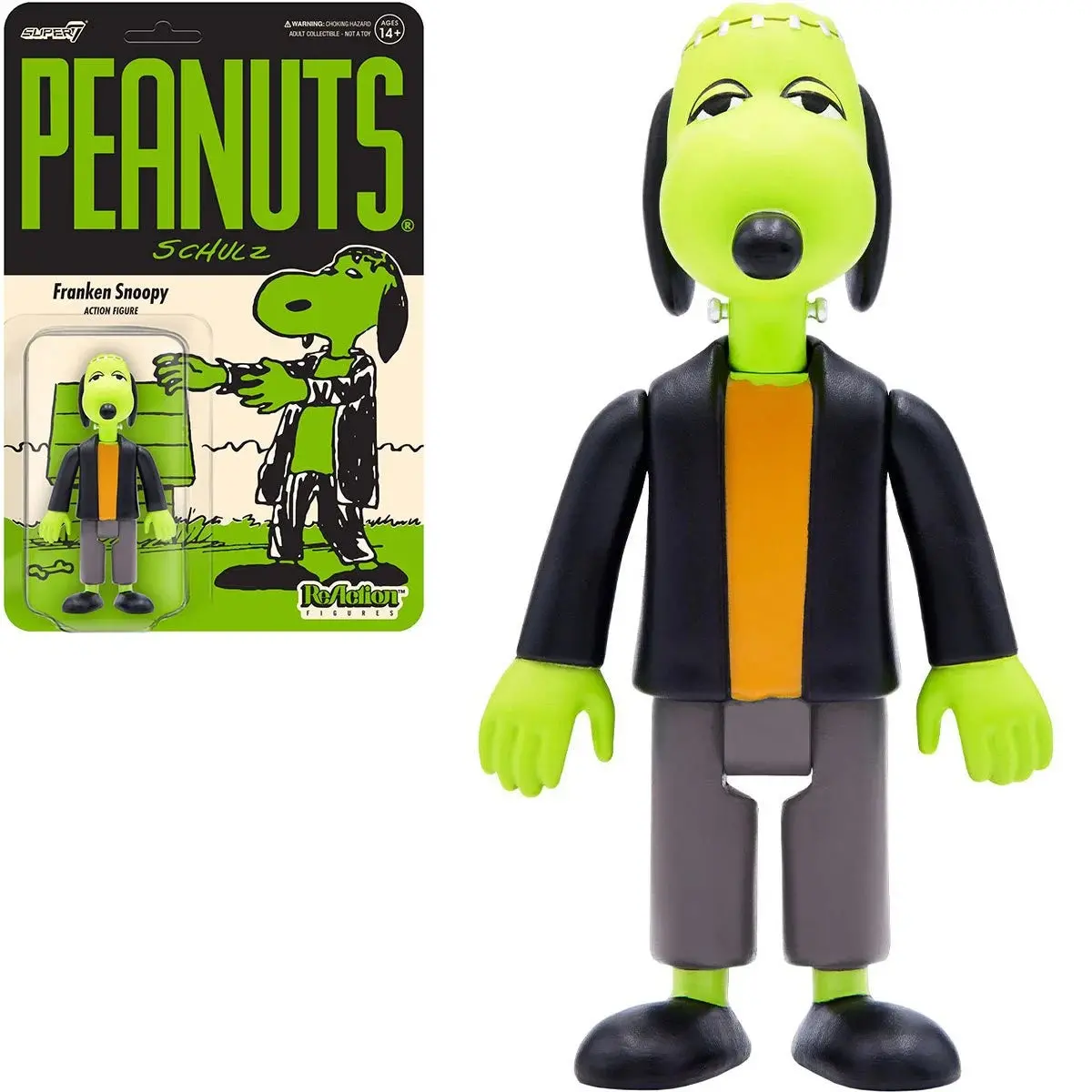 Super7 Reaction Figures - Peanuts - Franken Snoopy Action Figure (81711) Low Stock 1