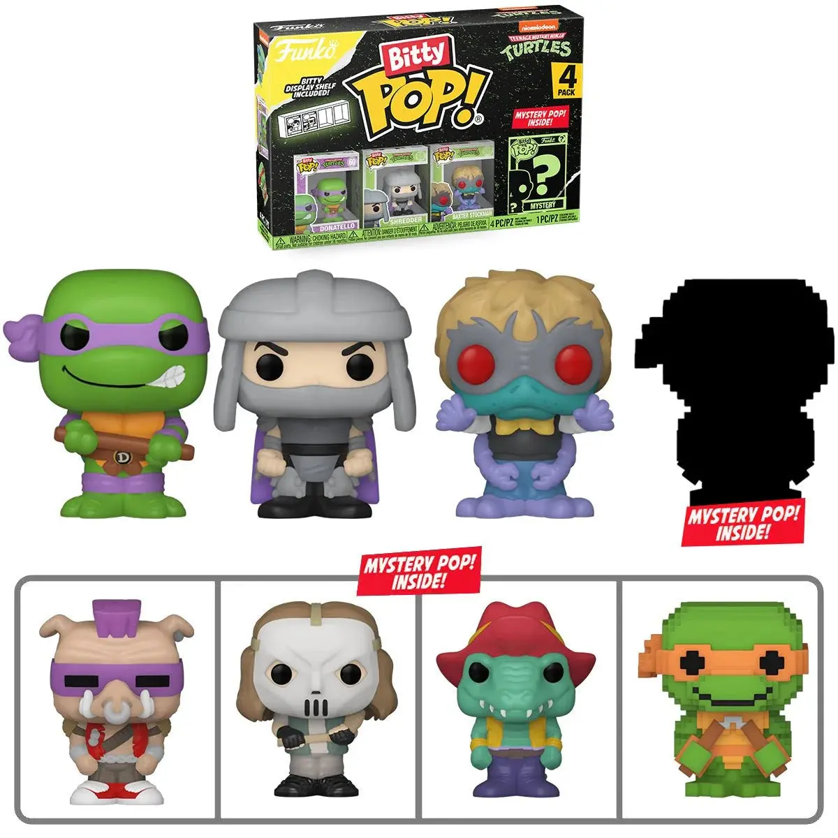 Funko Bitty Pop! Teenage Mutant Ninja Turtles (Donatello) 4-Pack Vinyl Figures (71508) 1