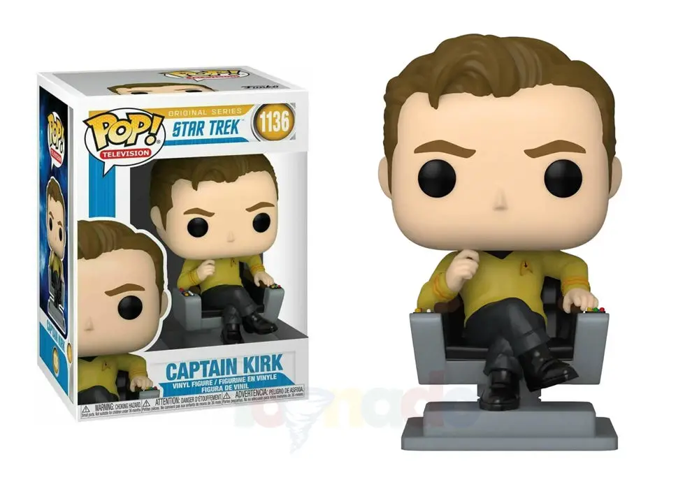 Funko Pop! Television #1136 - Star Trek: Tos - Captain Kirk (Captain's Chair) Vinyl Figure (55804) 1