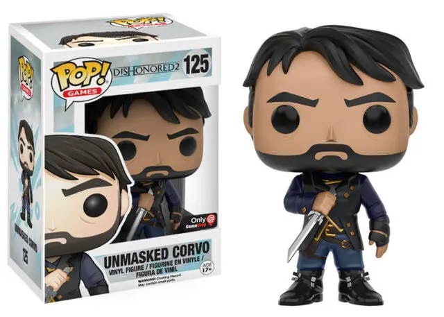 Funko Pop! Games - Dishonored 2 #125 - Unmasked Corvo Vinyl Figure Exclusive Last One! 1