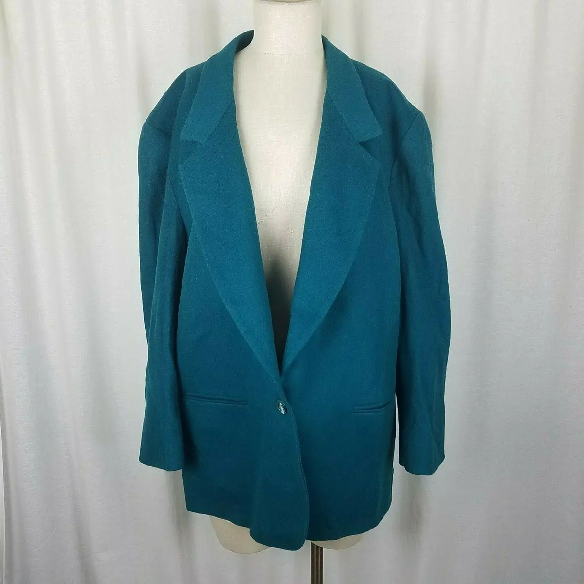 Ll Bean Petites Wool Cashmere Boyfriend Style Blazer Jacket Womens 20P Plus Size 1