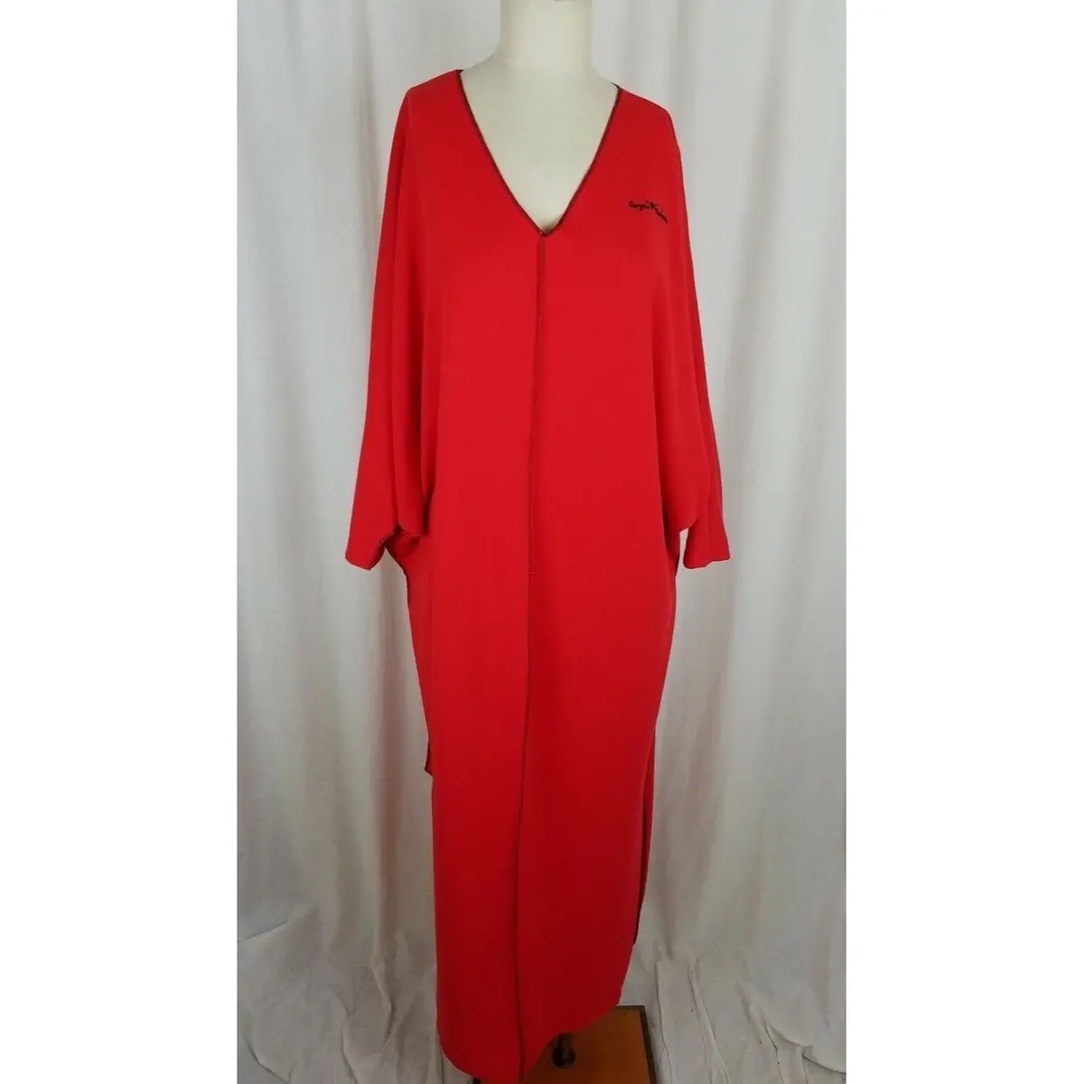 Sergio Valente Maxi Muumuu Patio Lounger Housedress Gown Robe Nightie Womens Os 1