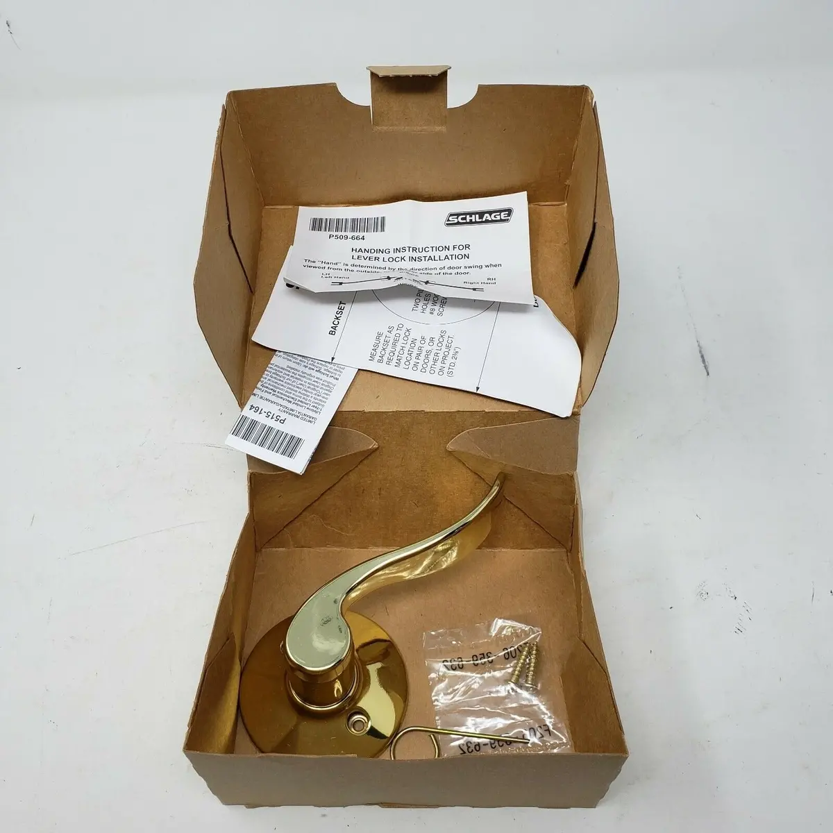 Schlage Single Dummy Trim F170 Acc 605 No Turn Lever Door Knob Left Hand 1